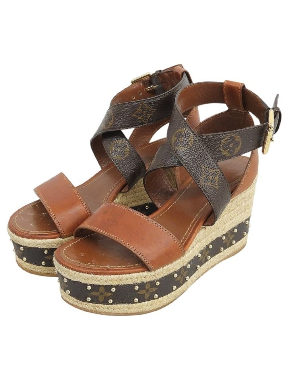 Louis Vuitton Boundary Line Sandals Shoes Brown